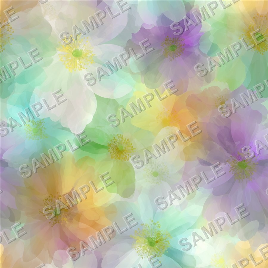 やわらかいぼかしの淡い花柄24種|Ethereal Vol.6 SoftBlur