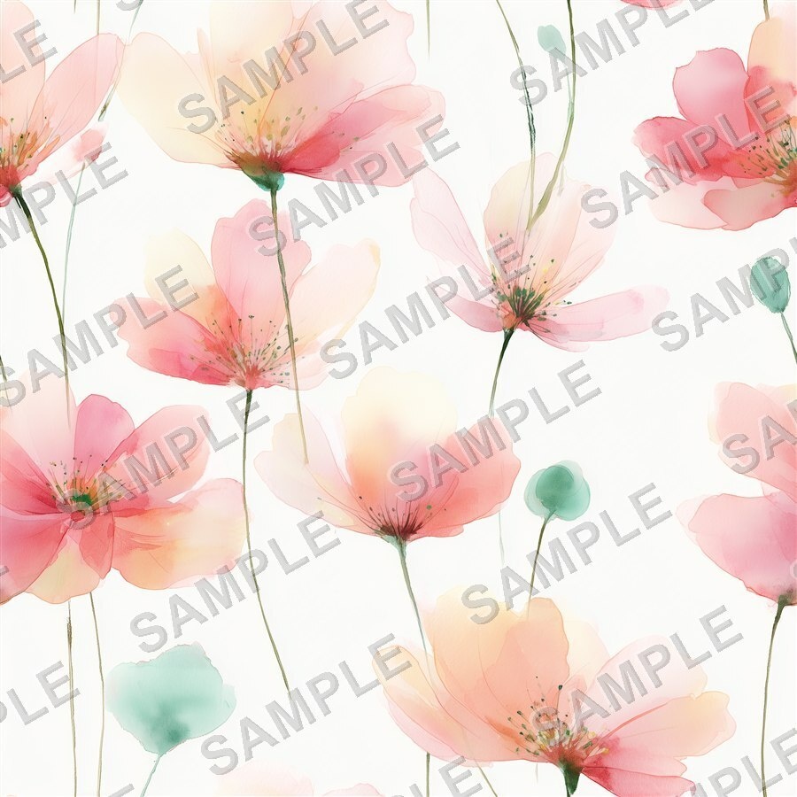 やわらかいぼかしの淡い花柄24種|Ethereal Vol.6 SoftBlur