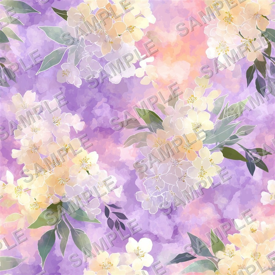 やわらかいぼかしの淡い花柄24種|Ethereal Vol.6 SoftBlur