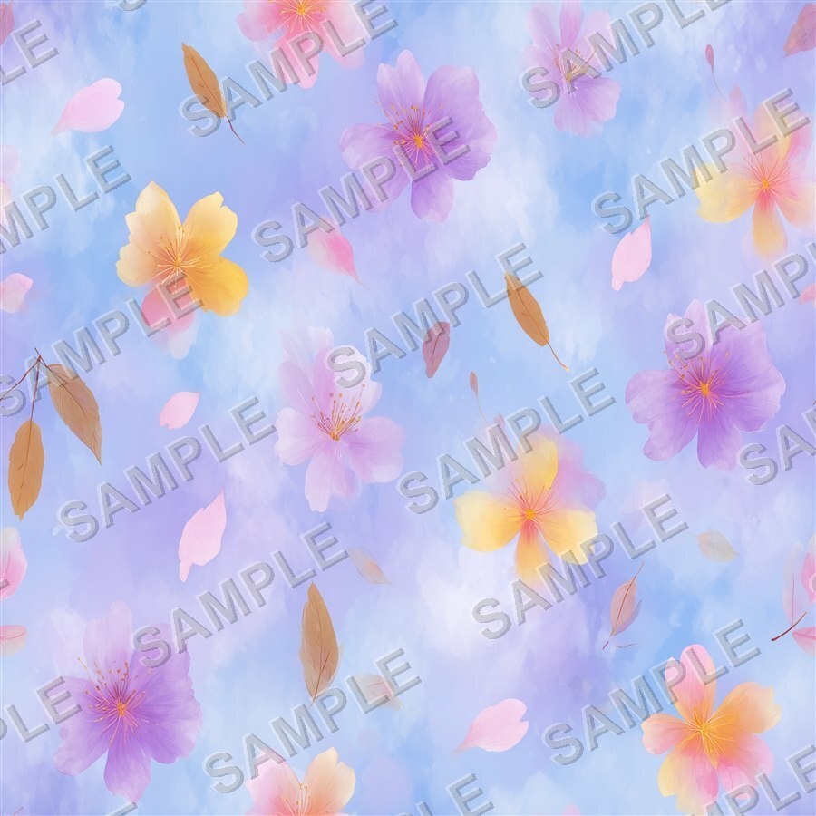 やわらかいぼかしの淡い花柄24種|Ethereal Vol.6 SoftBlur