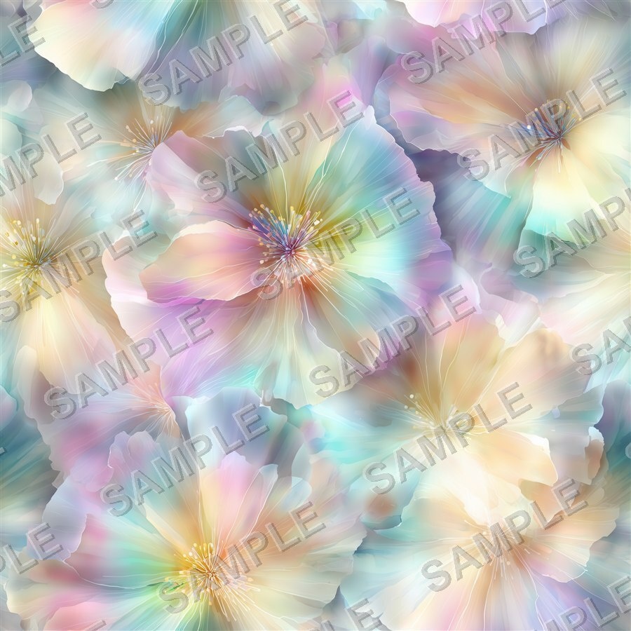 やわらかいぼかしの淡い花柄24種|Ethereal Vol.6 SoftBlur