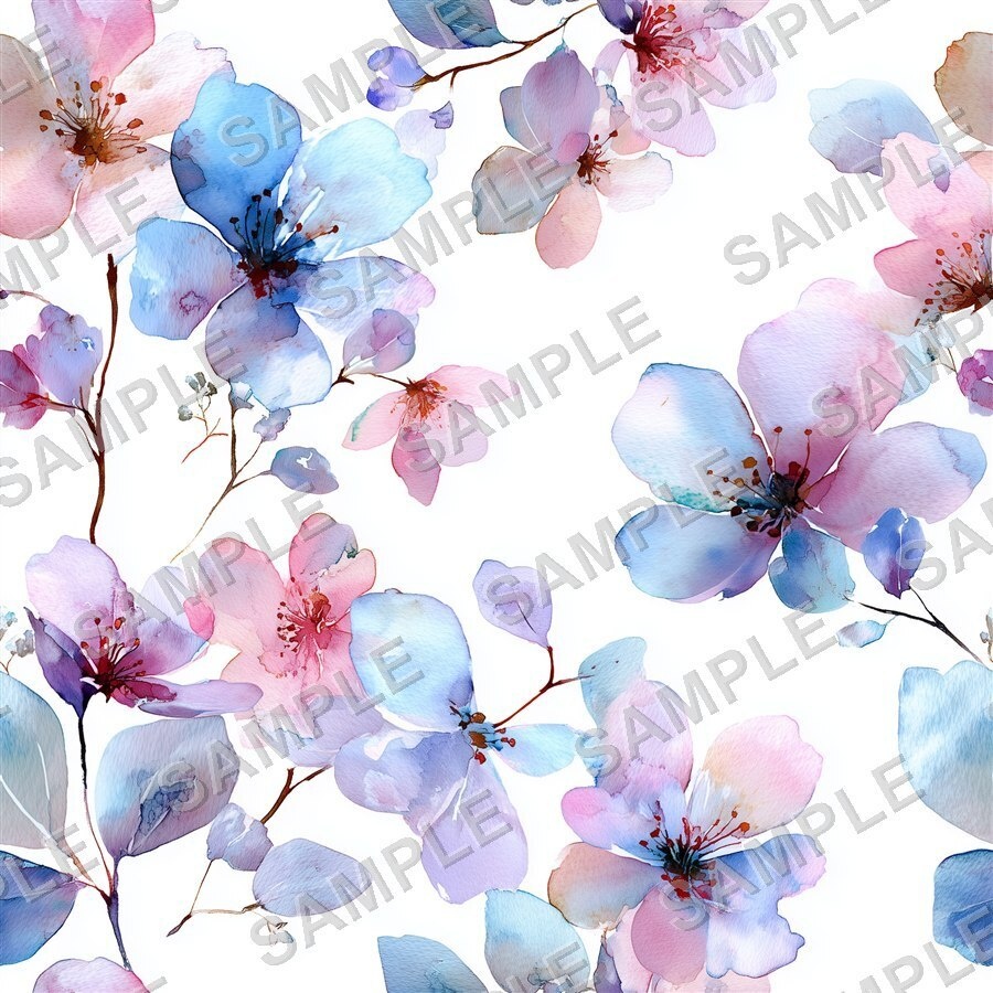 やわらかいぼかしの淡い花柄24種|Ethereal Vol.6 SoftBlur