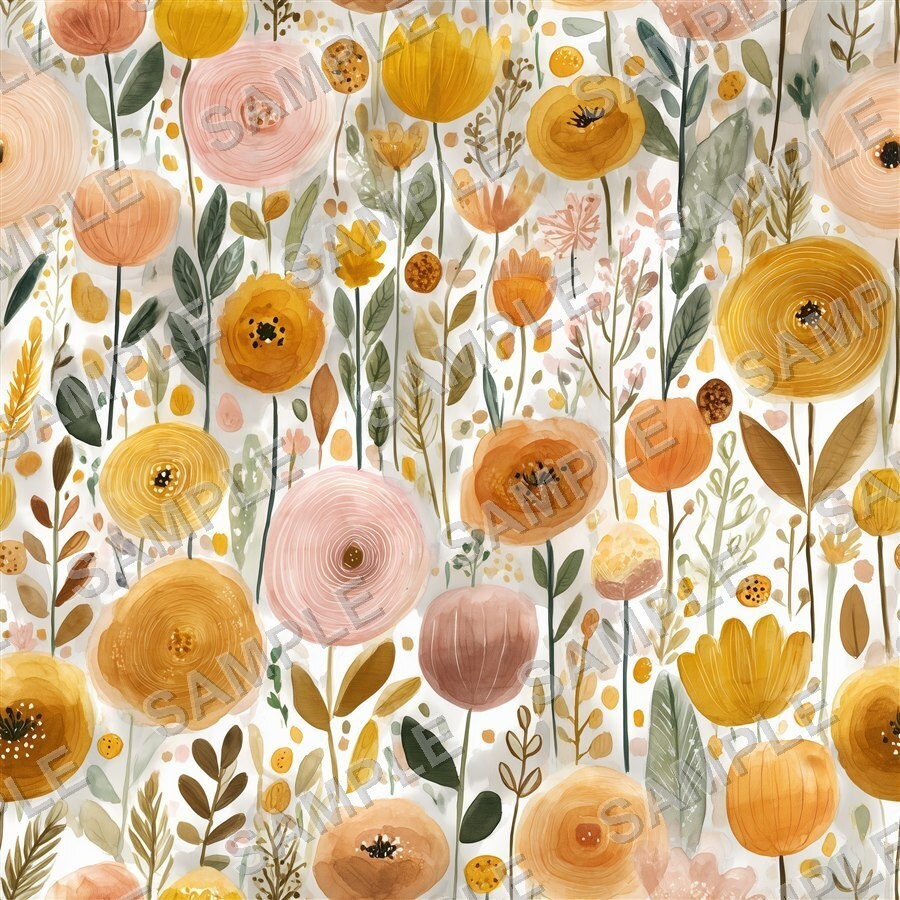 金色に輝く大柄花柄24種|GardenBloom Vol.1 GoldenSun