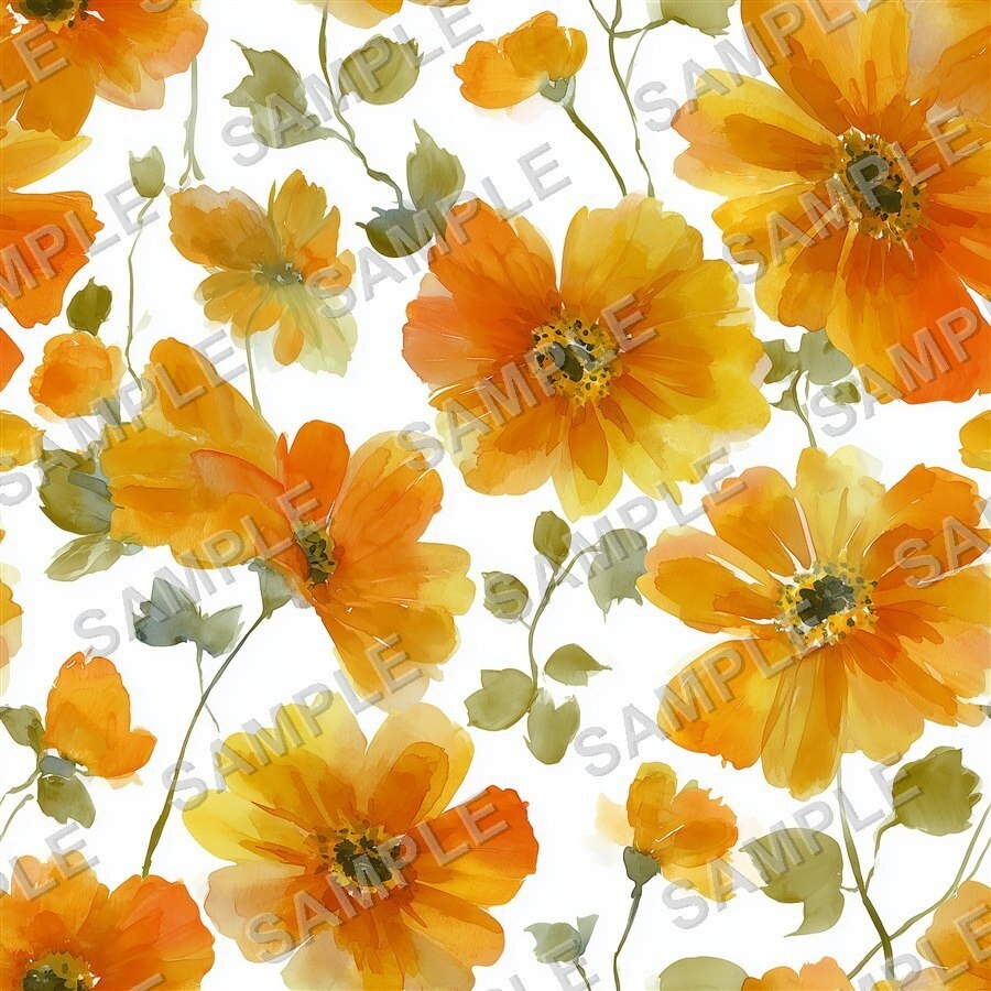 金色に輝く大柄花柄24種|GardenBloom Vol.1 GoldenSun