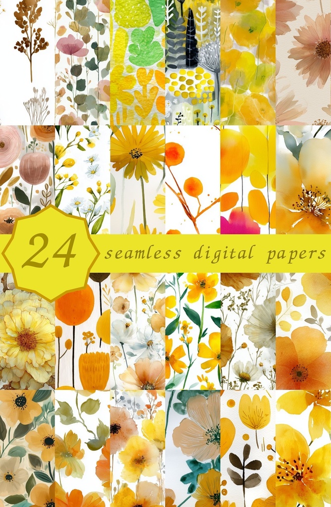 金色に輝く大柄花柄24種｜GardenBloom Vol.1 GoldenSun