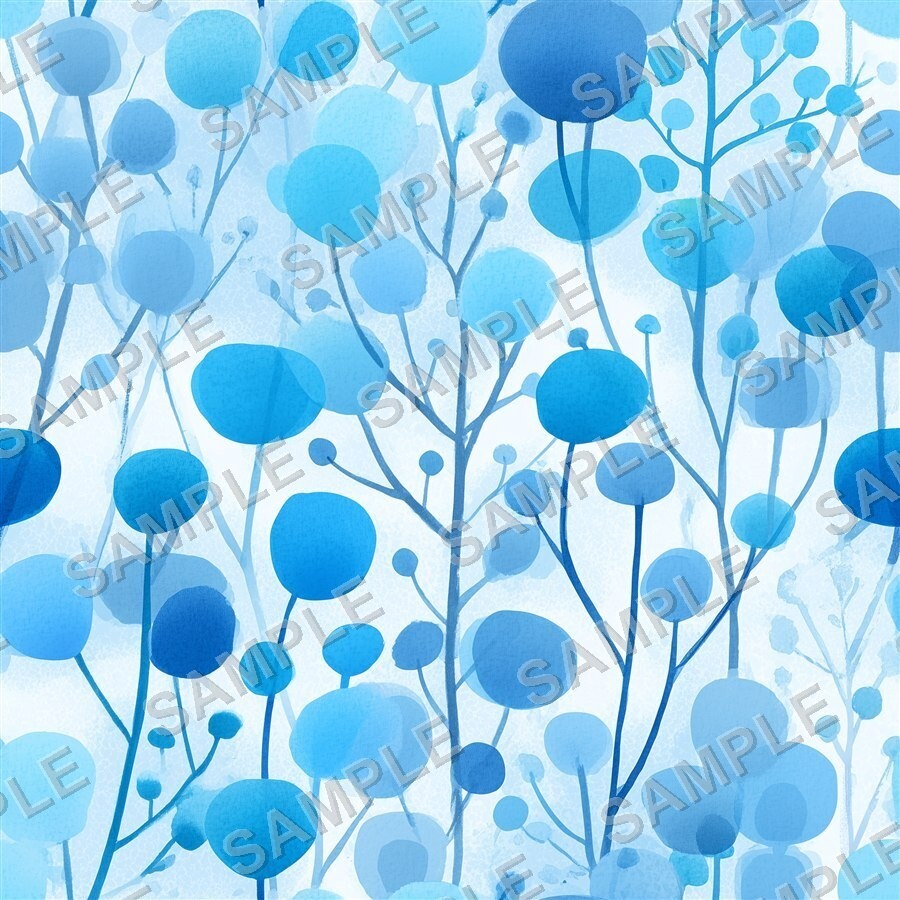 海を思わせる大柄花柄24種|GardenBloom Vol.2 OceanBlue