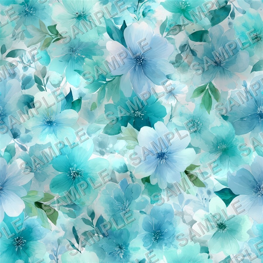 海を思わせる大柄花柄24種|GardenBloom Vol.2 OceanBlue