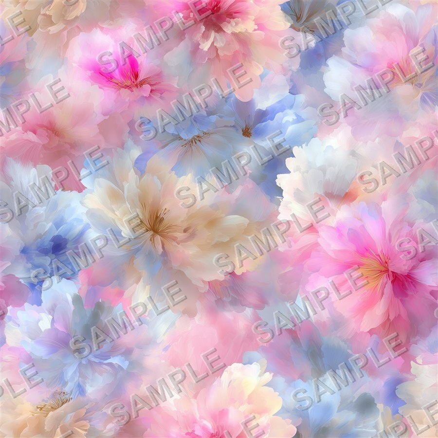 ブラッシュコーラルの大柄花柄24種|GardenBloom Vol.3 BlushCoral