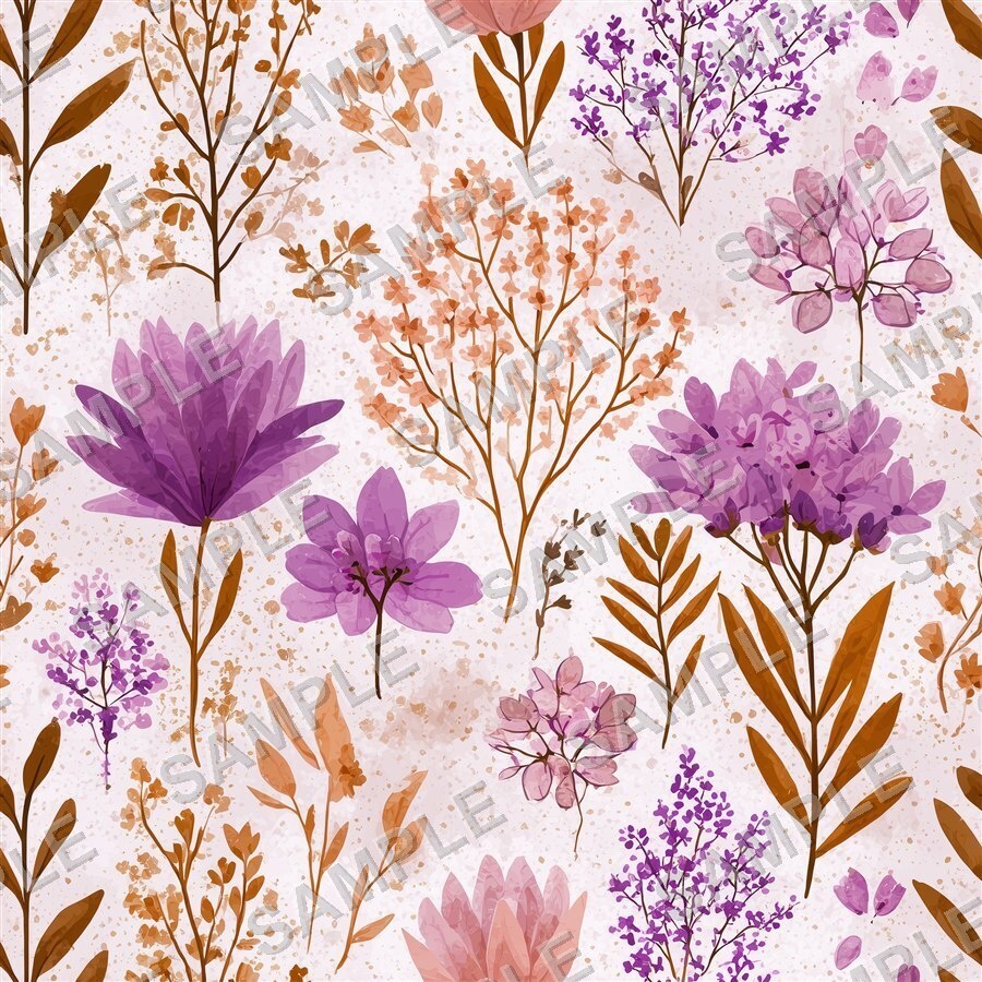 ブラッシュコーラルの大柄花柄24種|GardenBloom Vol.3 BlushCoral