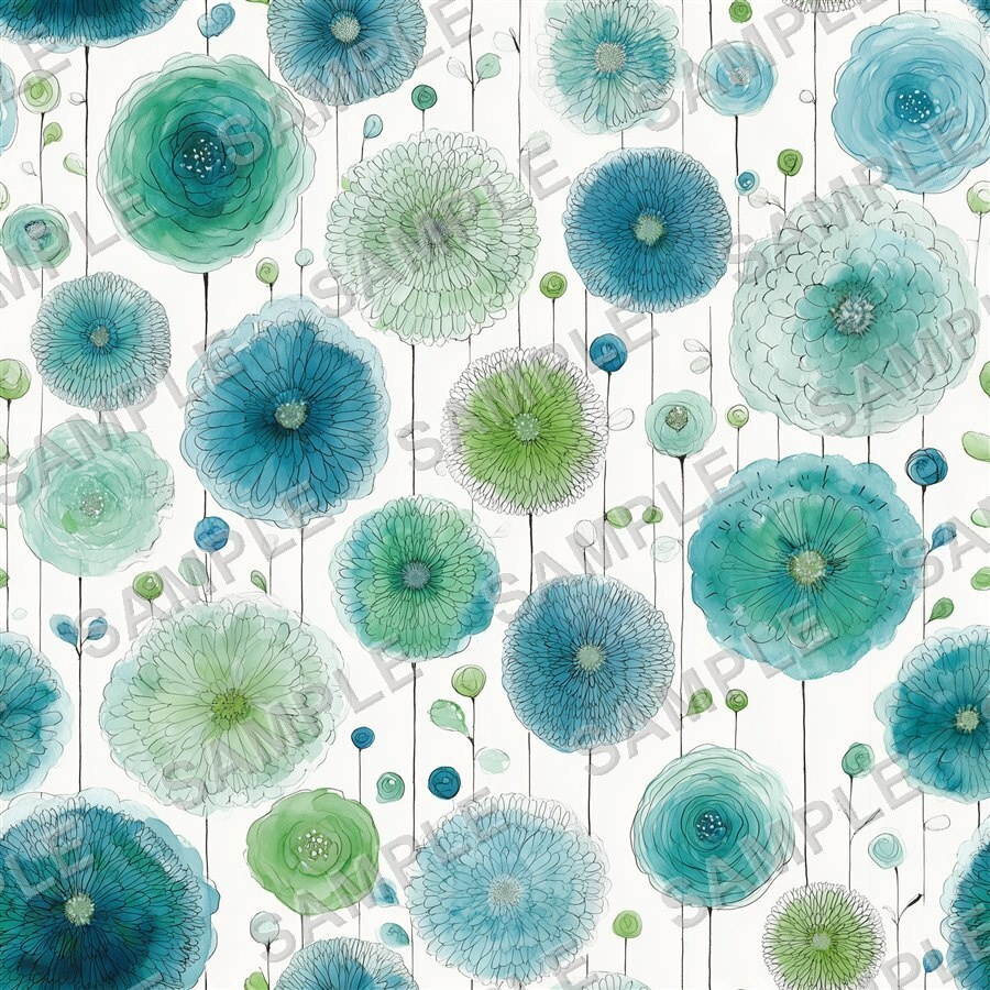 北欧ガーデン風花柄24種|NordicFloral Vol.2 ScandiGarden