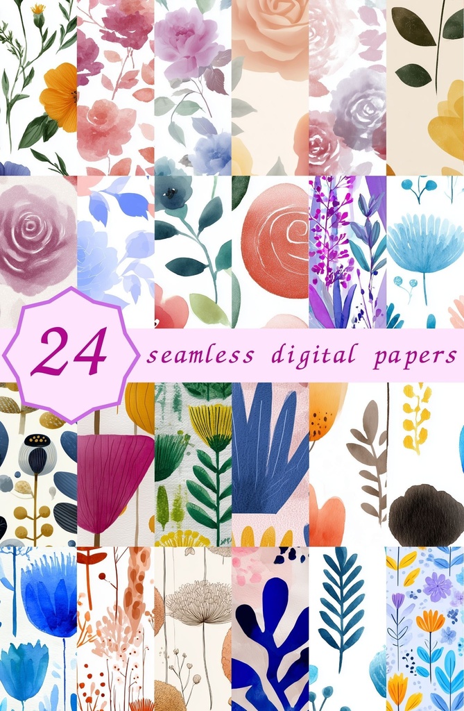 北欧ミックス花柄24種｜NordicFloral Vol.3 ScandiMix