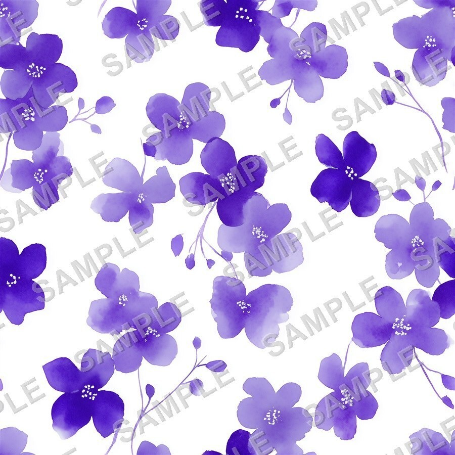 ティールブルーの花柄24種|OceanBloom Vol.1 TealBlue