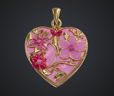 【無料】フラワーハートキーホルダー / Flower Heart Charm【VRChat想定】