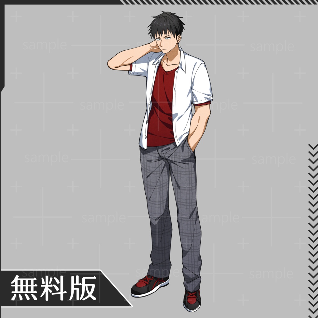【無料版有】立ち絵素材07_男子学生04【表情13種】