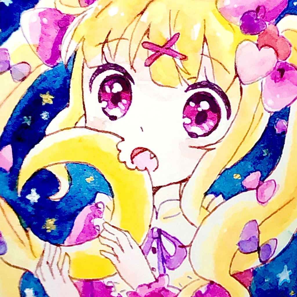 ミニ原画　おいしいお月さま