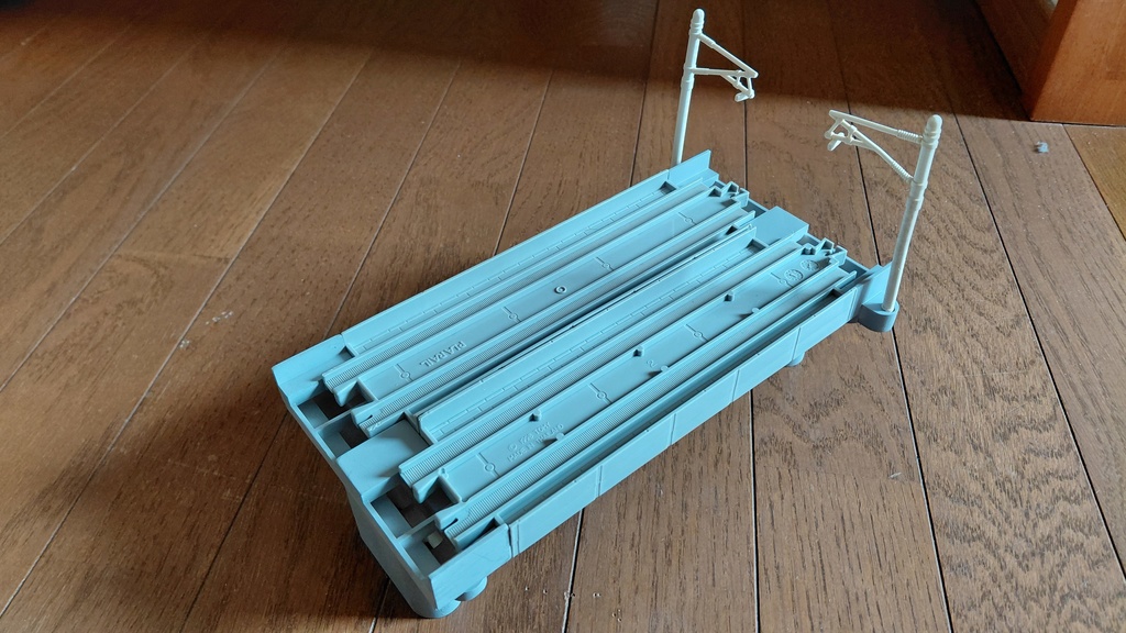 プラレール用 複線コンクリート橋脚 (STLモデル)