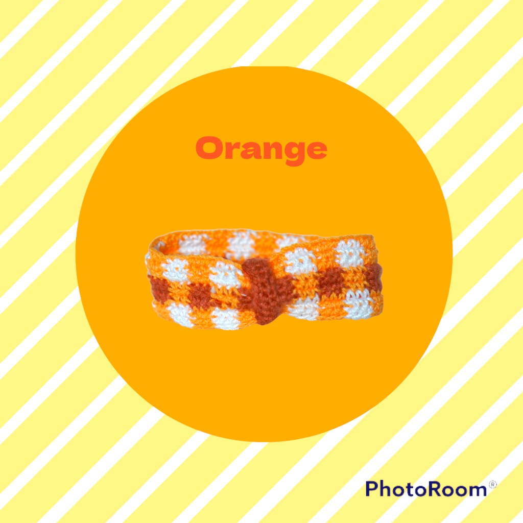 ギンガムチェックのヘアバンド