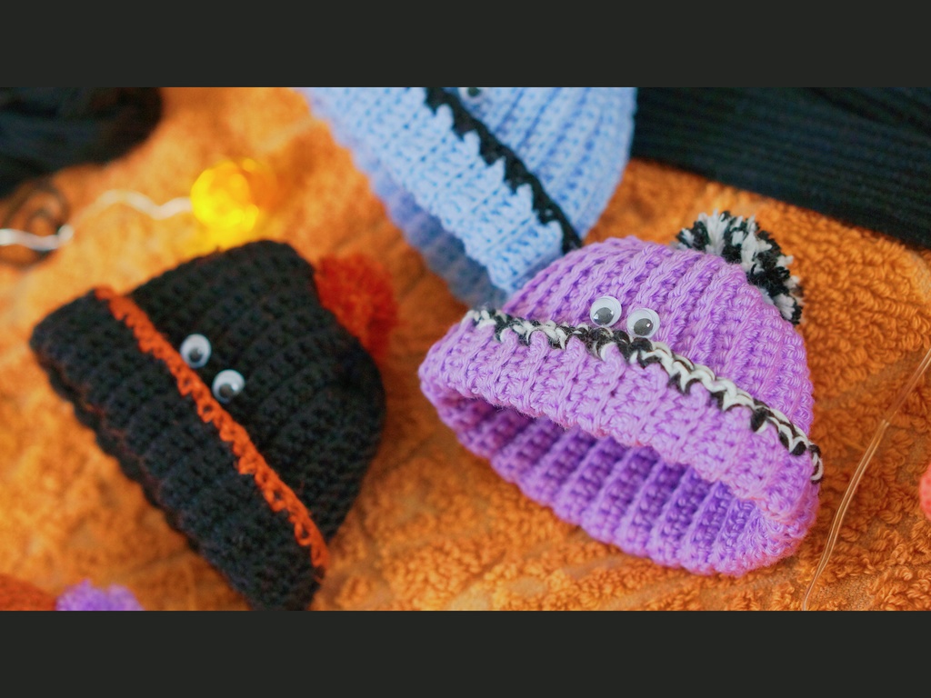 Halloween Monster Knit hat