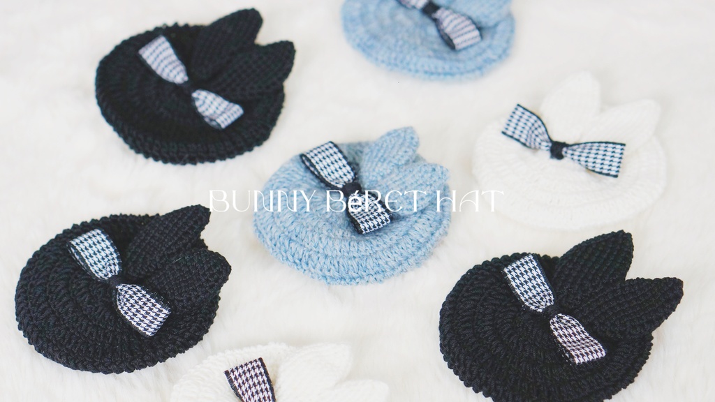  bunny béret hat