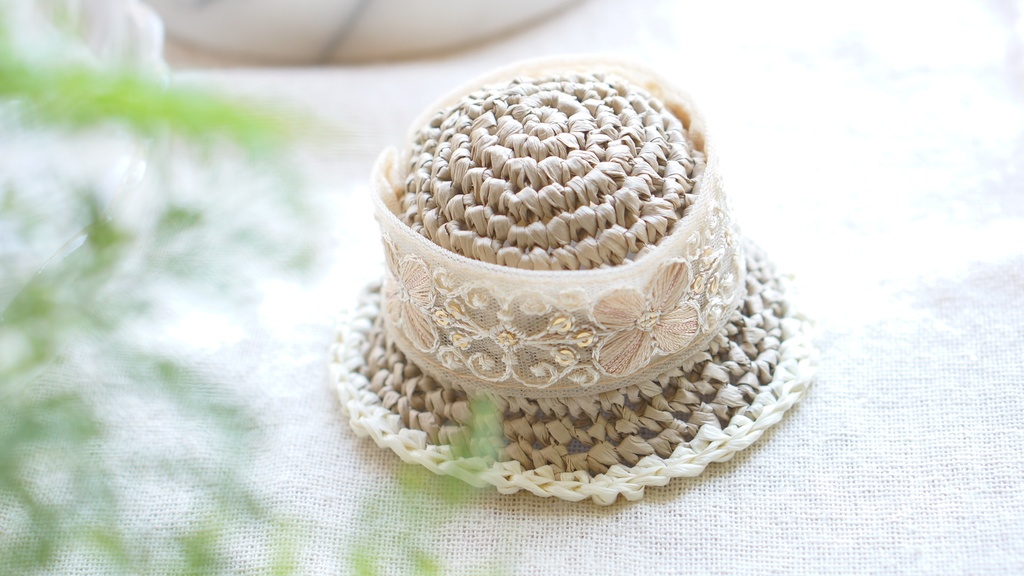 hydrangea straw hat【8/31まで!】