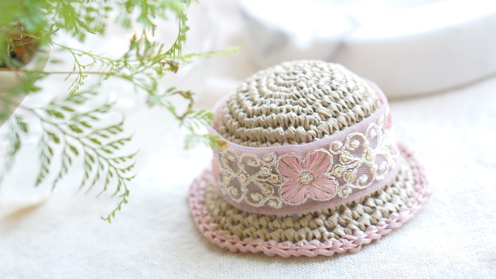 hydrangea straw hat【8/31まで!】