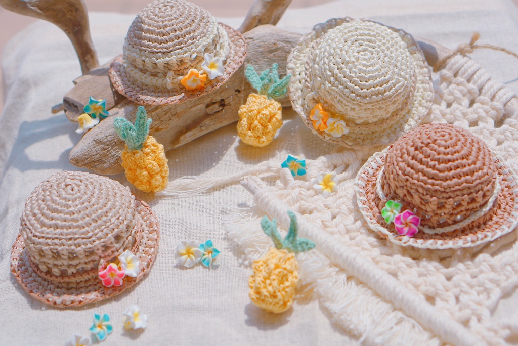 tropical straw  hat【8/31まで！】