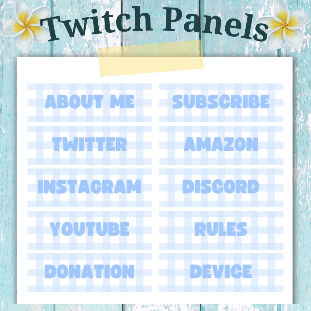 Twitchのパネル画像・Twitchバナー・Twitch Panel