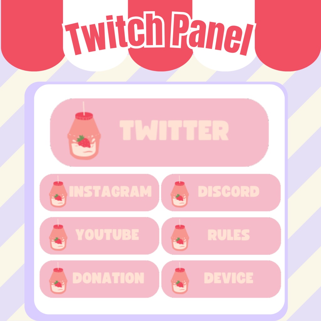 Twitchのパネル画像・Twitchバナー・Twitch Panels