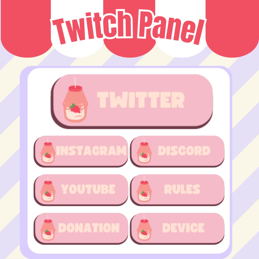 Twitchのパネル画像・Twitchバナー・Twitch Panels
