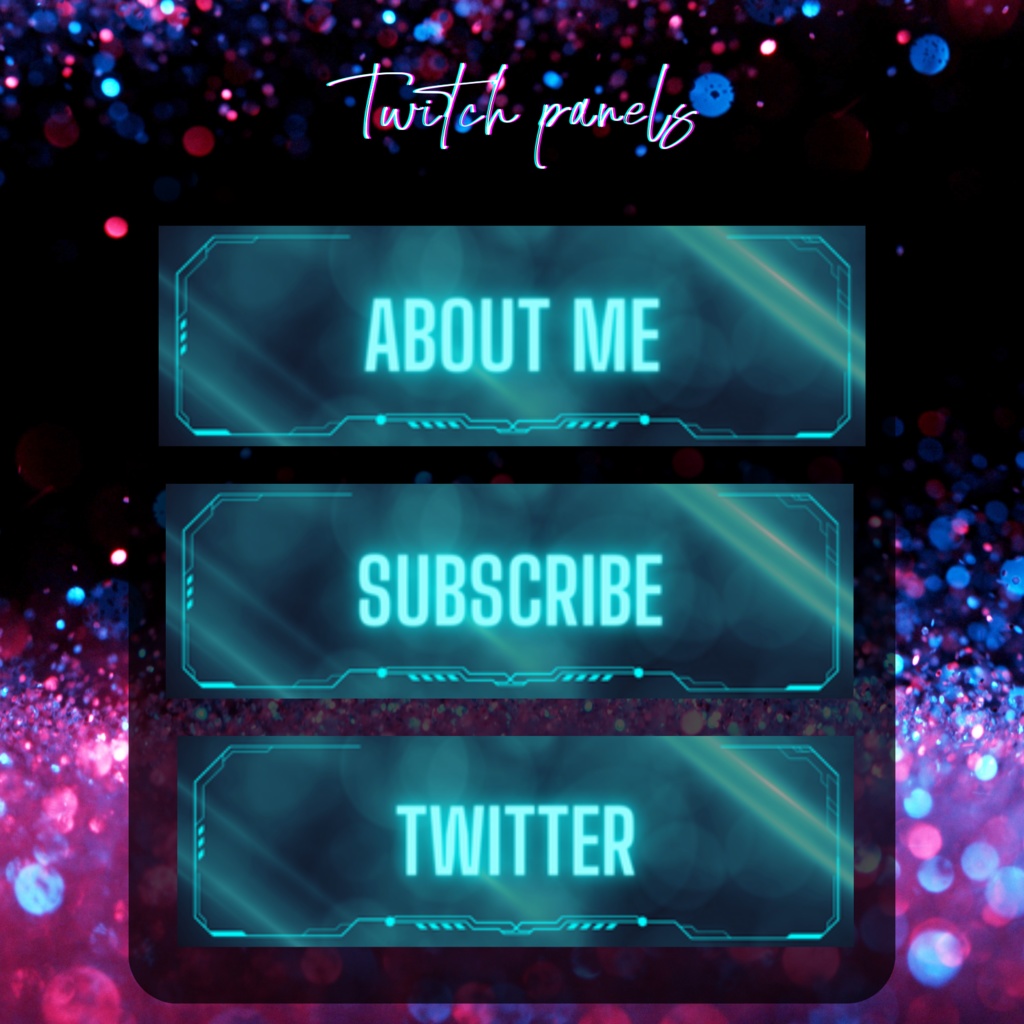 【3set】Twitchのパネル画像・Twitchバナー・Twitch Panels