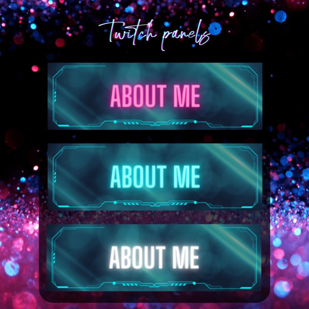 【3set】Twitchのパネル画像・Twitchバナー・Twitch Panels
