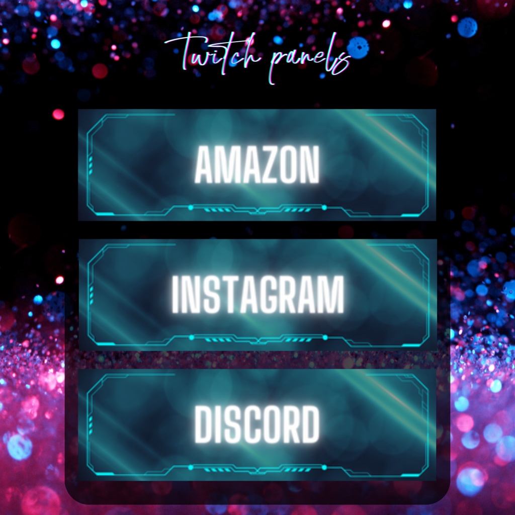 【3set】Twitchのパネル画像・Twitchバナー・Twitch Panels