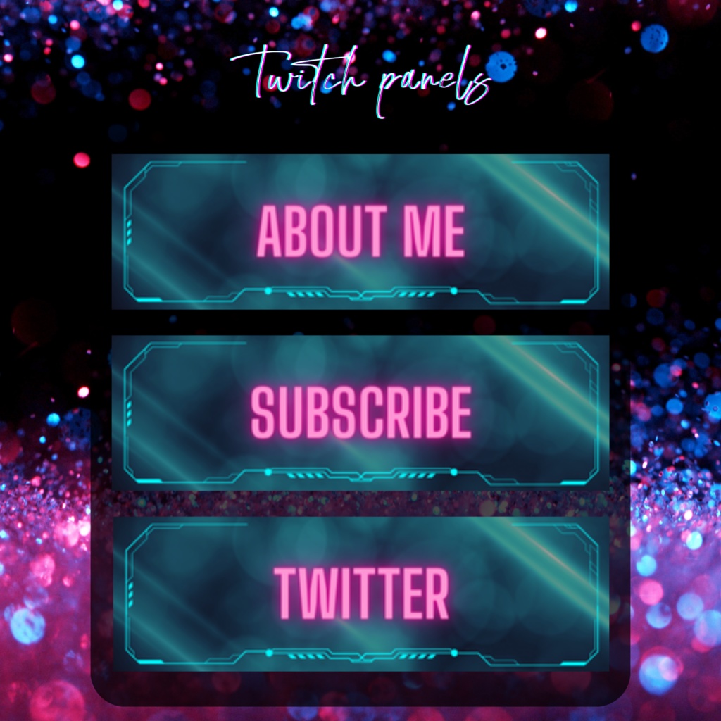 【3set】Twitchのパネル画像・Twitchバナー・Twitch Panels