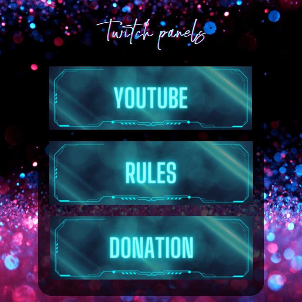 Twitchのパネル画像・Twitchバナー・Twitch Panels
