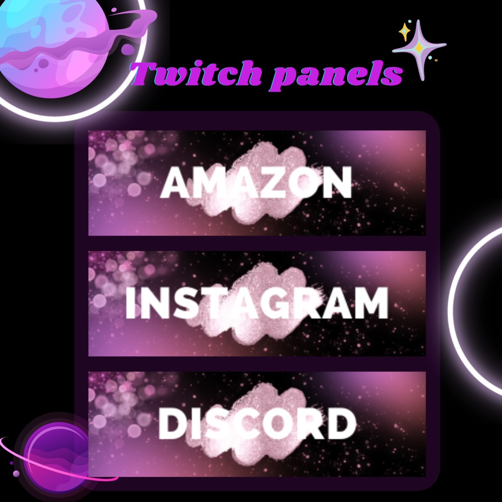 Twitchのパネル画像・Twitchバナー・Twitch Panels