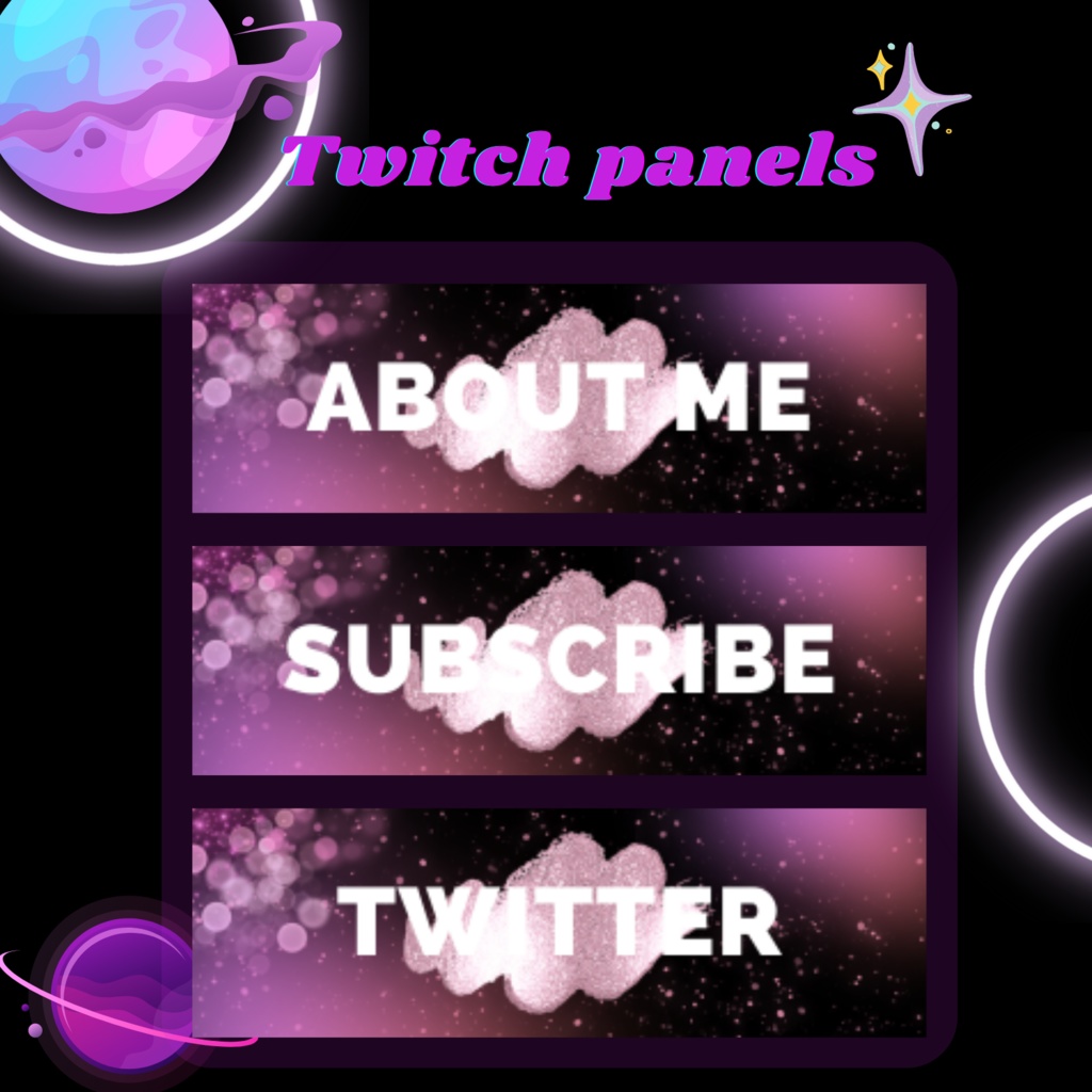 Twitchのパネル画像・Twitchバナー・Twitch Panels