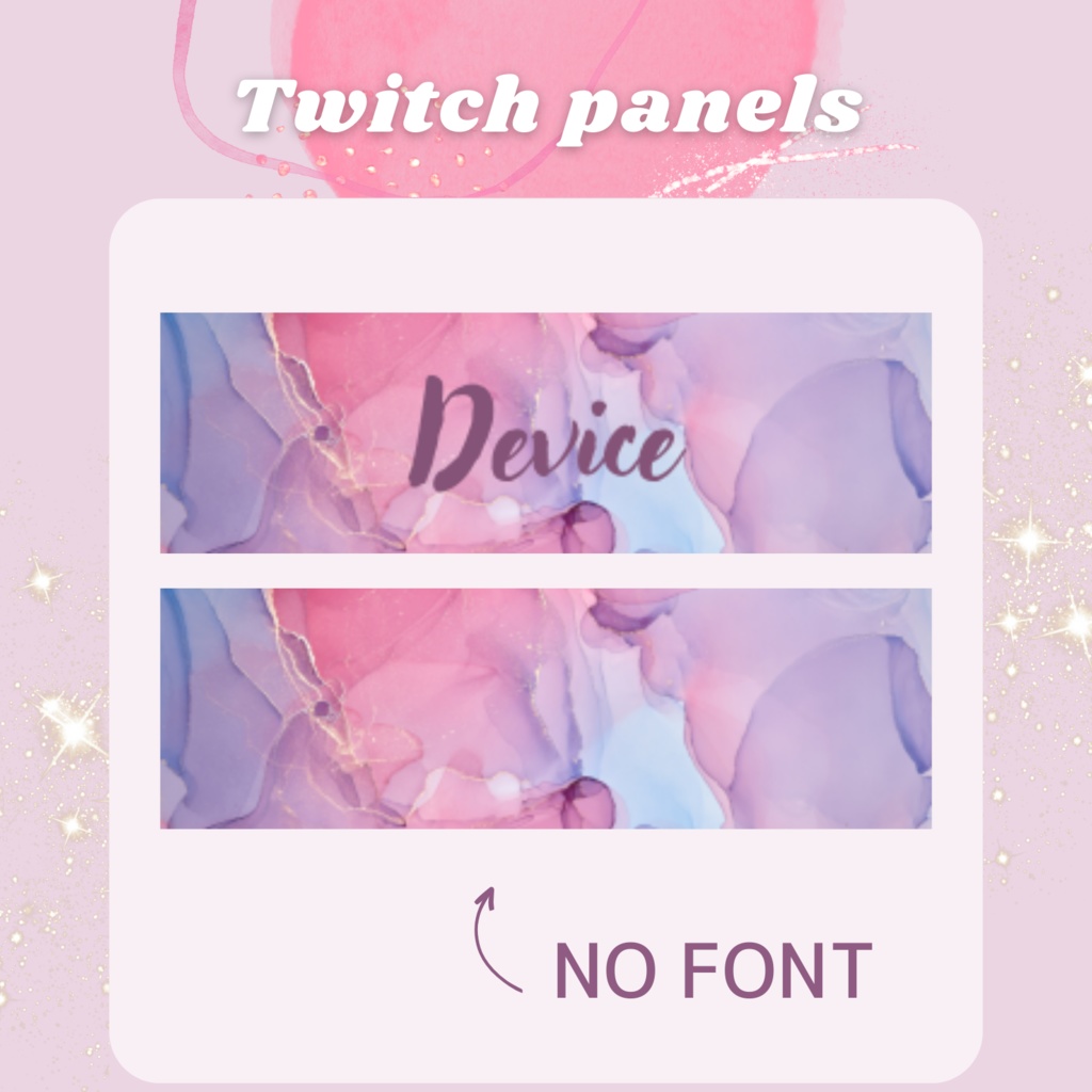 Twitchのパネル画像・Twitchバナー・Twitch Panels【パープル】