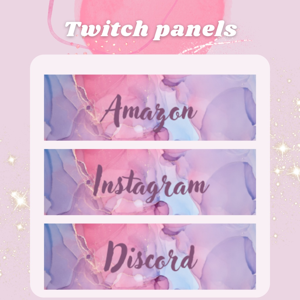 Twitchのパネル画像・Twitchバナー・Twitch Panels【パープル】