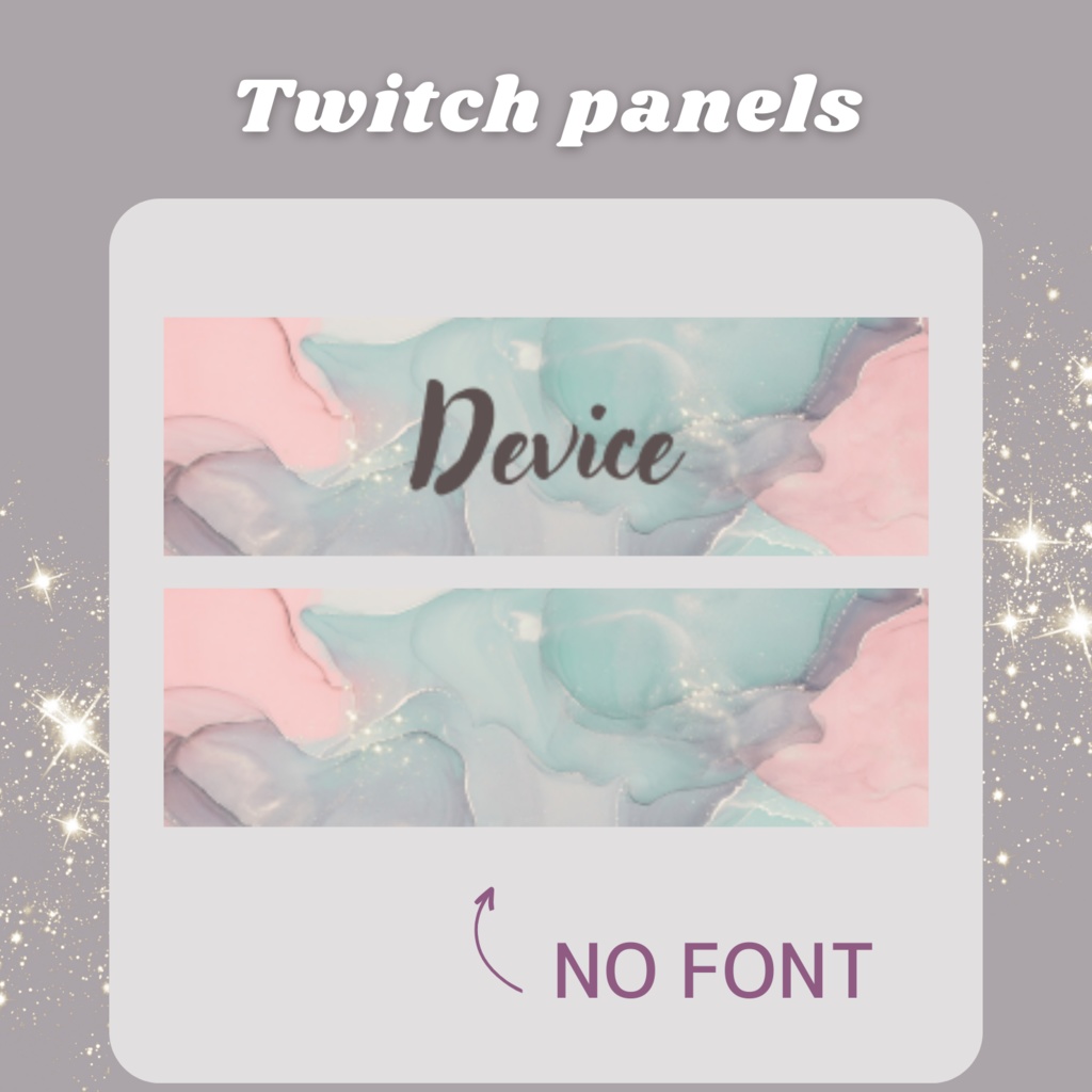 Twitchのパネル画像・Twitchバナー・Twitch Panels【ベビーピンク】