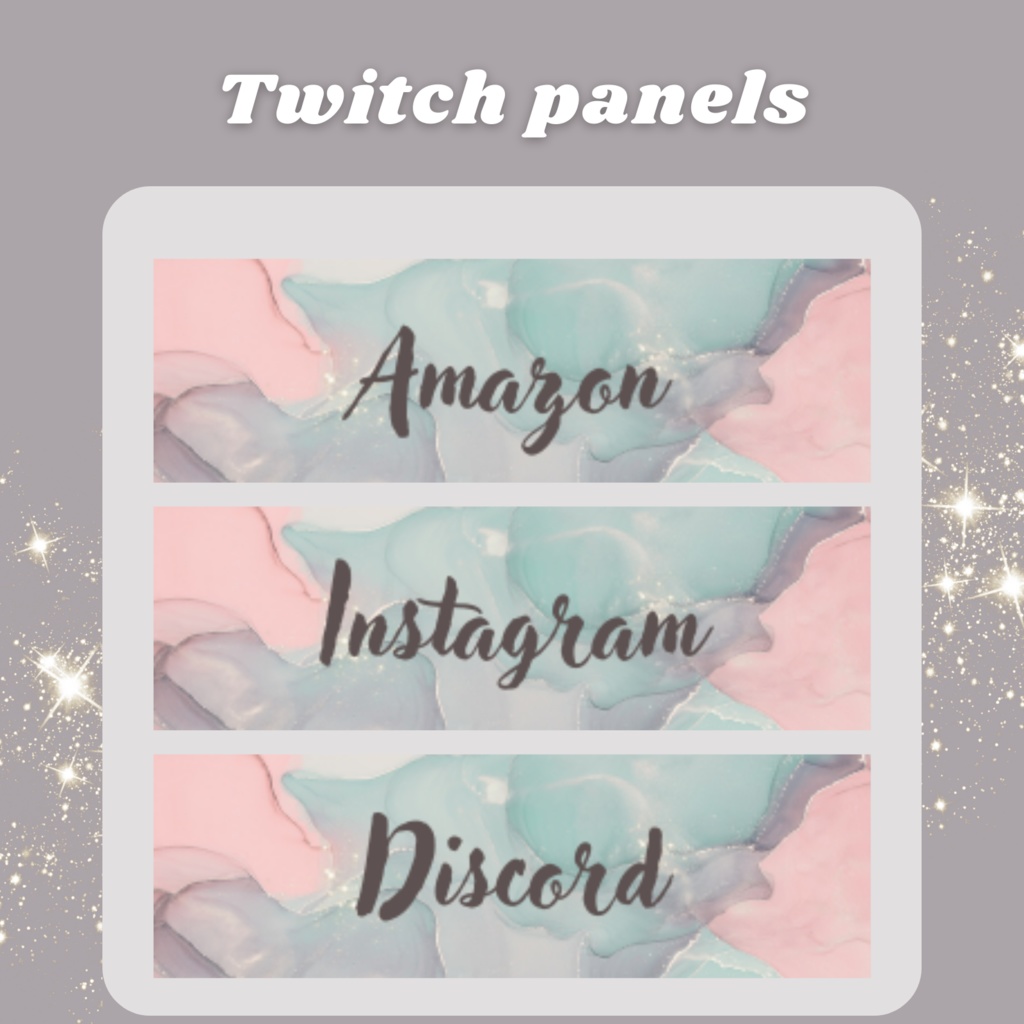 Twitchのパネル画像・Twitchバナー・Twitch Panels【ベビーピンク】