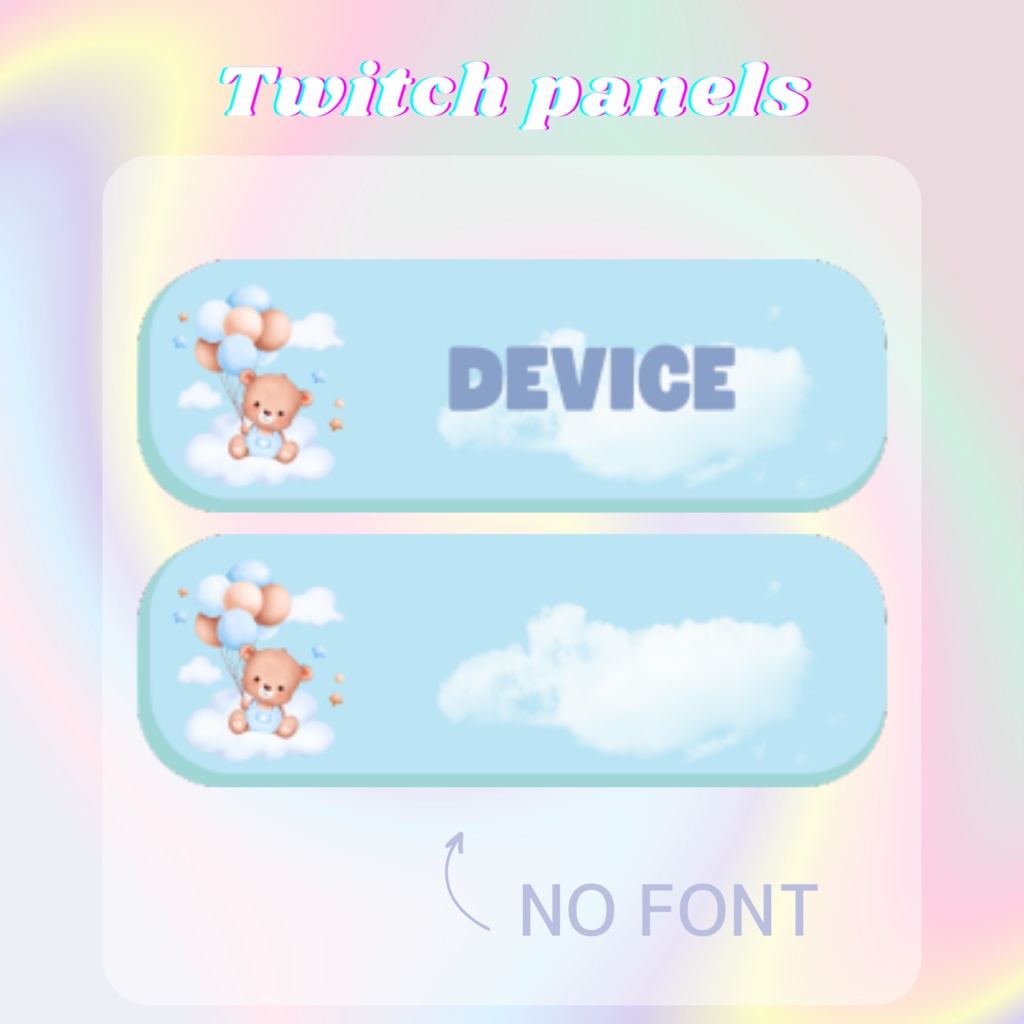 Twitchのパネル画像・Twitchバナー・Twitch Panels【くま】