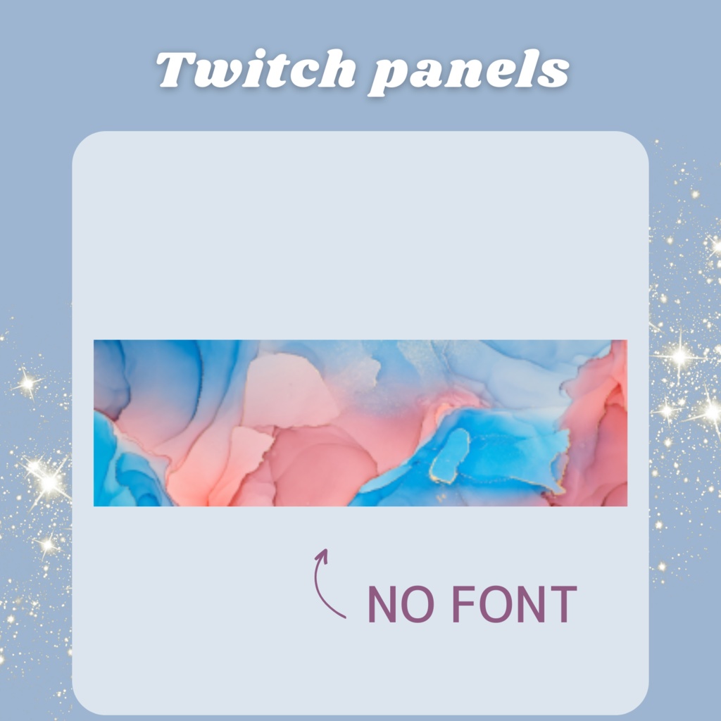 Twitchのパネル画像・Twitchバナー・Twitch Panels【ブルーピンク】