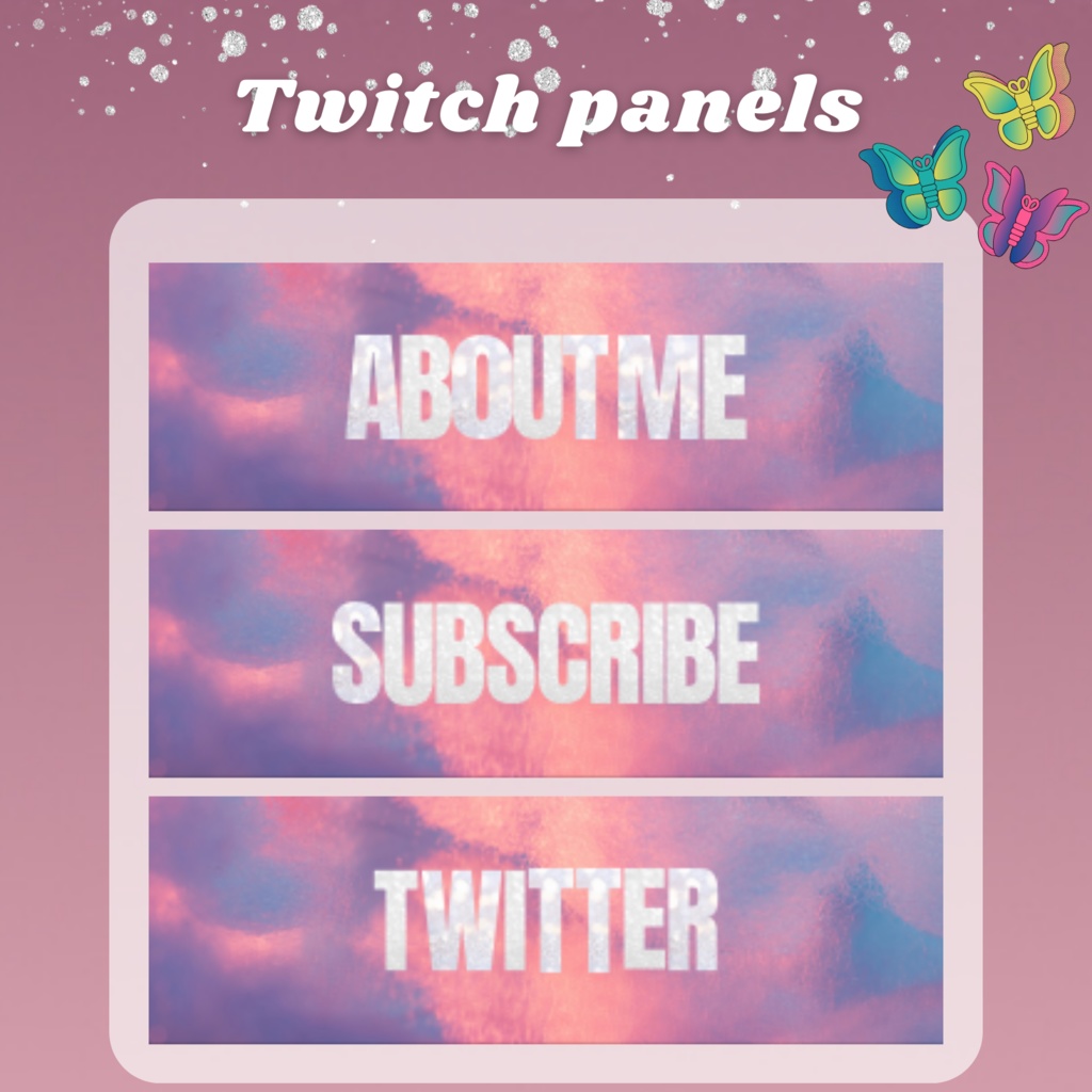 Twitchのパネル画像・Twitchバナー・Twitch Panels【マーブル】