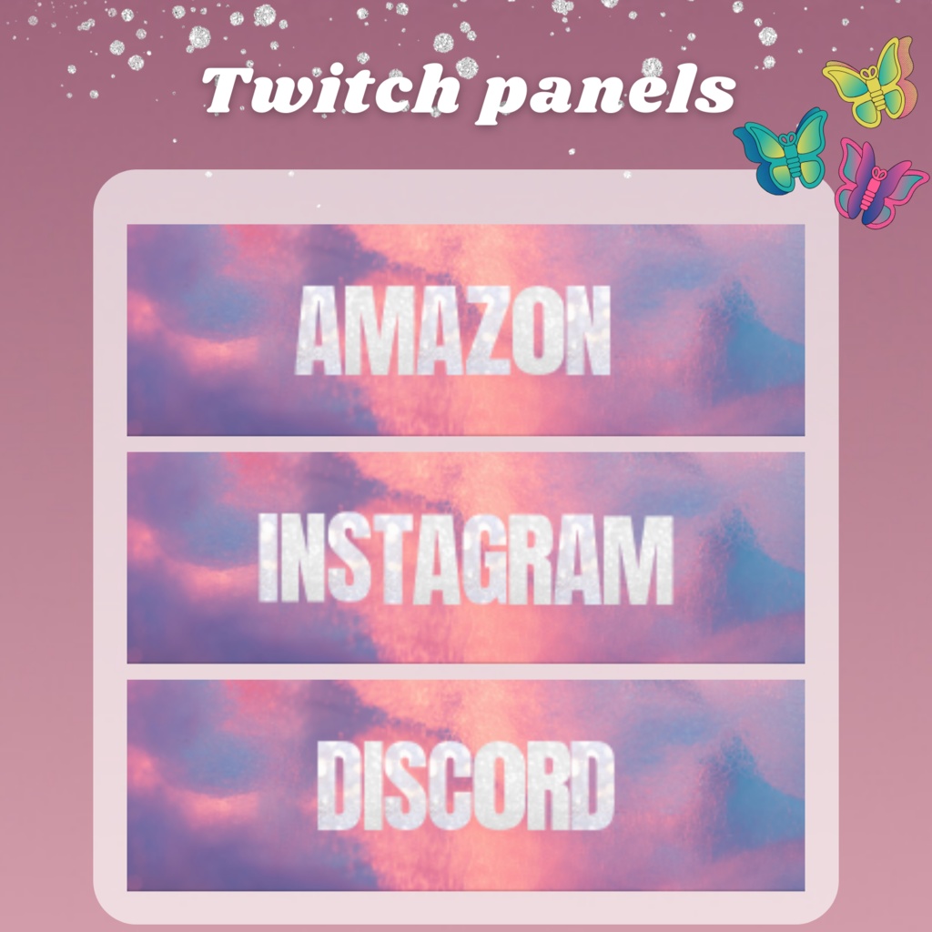 Twitchのパネル画像・Twitchバナー・Twitch Panels【マーブル】