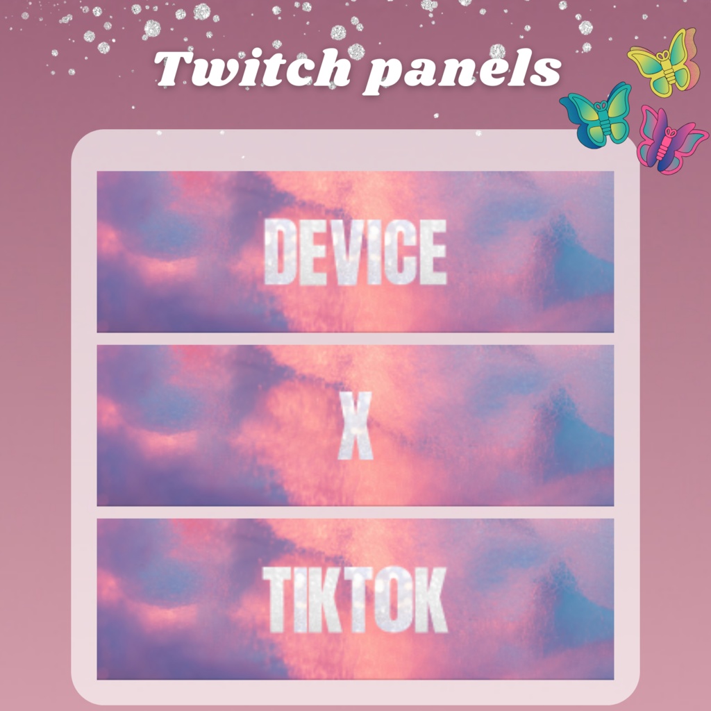 Twitchのパネル画像・Twitchバナー・Twitch Panels【マーブル】