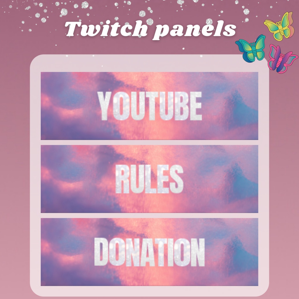 Twitchのパネル画像・Twitchバナー・Twitch Panels【マーブル】