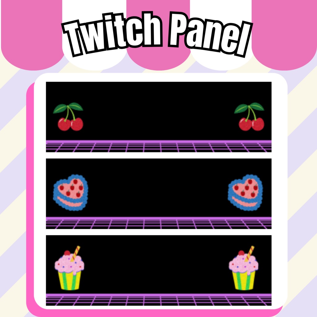Twitchのパネル・バナー・Twitch Panels【26種set】