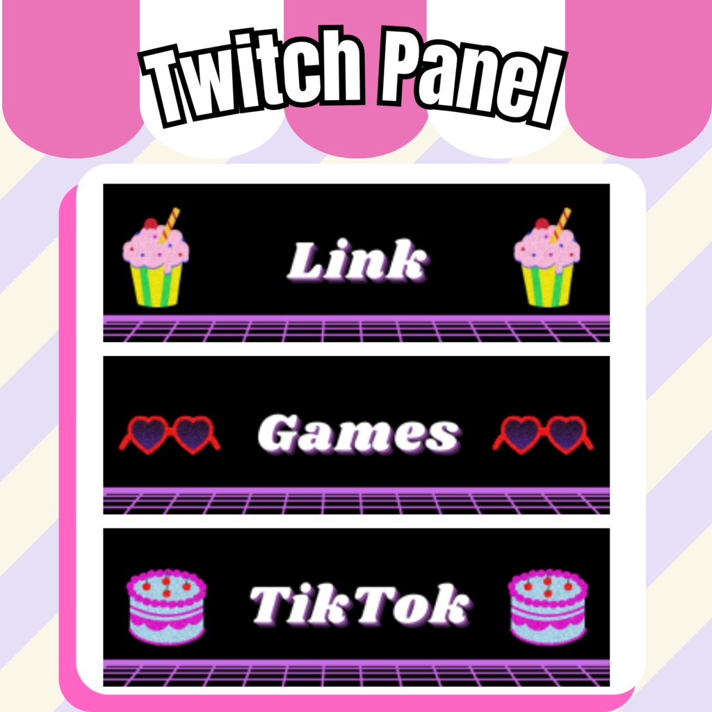 Twitchのパネル・バナー・Twitch Panels【26種set】