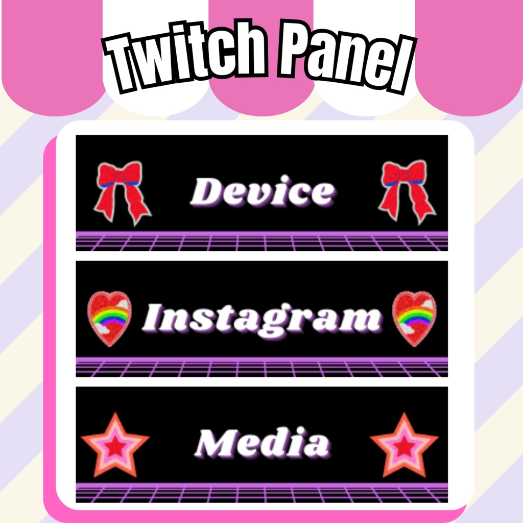 Twitchのパネル・バナー・Twitch Panels【26種set】