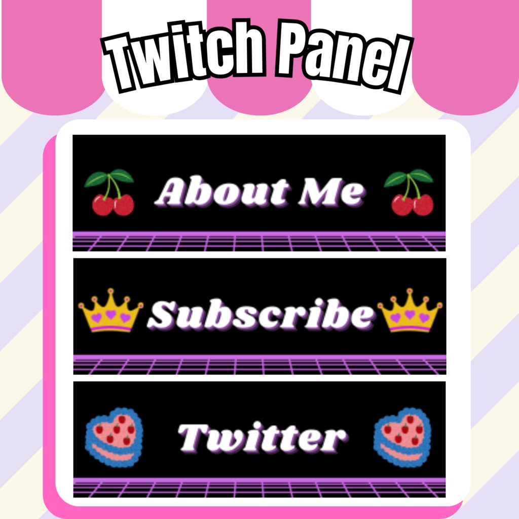 Twitchのパネル・バナー・Twitch Panels【26種set】